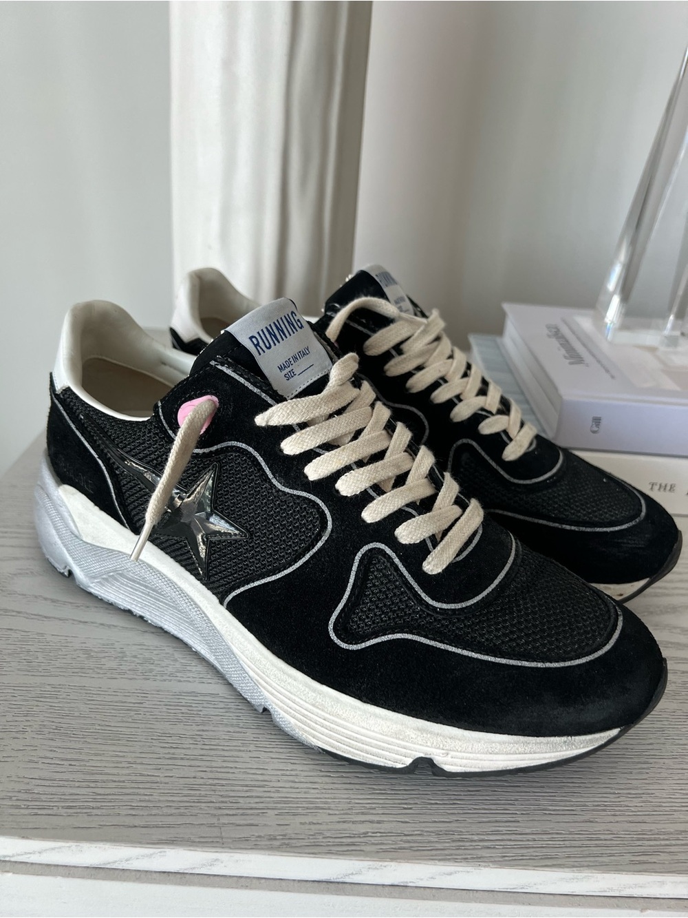 Golden Goose Running Sole Sneaker (Black, Size 41) - Picture 6 of 14